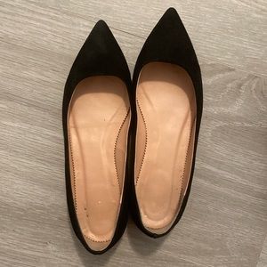 J. Crew | Suede Black Pointed Ballet Flats | Gently Used